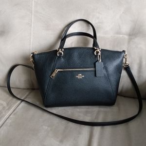 Coach Prairie Satchel in Black Pebbled Leather